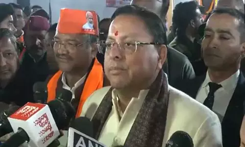 CM Dhami ने ट्रिपल इंजन वाली सरकार की वकालत की CM Dhami ने ट्रिपल इंजन वाली सरकार की वकालत की