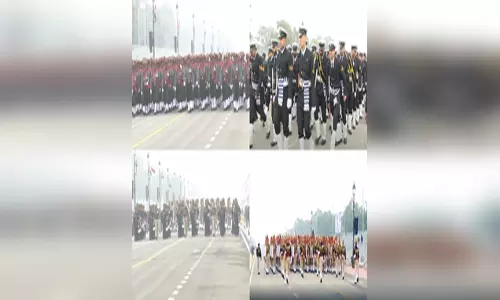 कर्तव्य पथ पर कड़ाके की ठंड के बीच फुल-ड्रेस परेड रिहर्सल