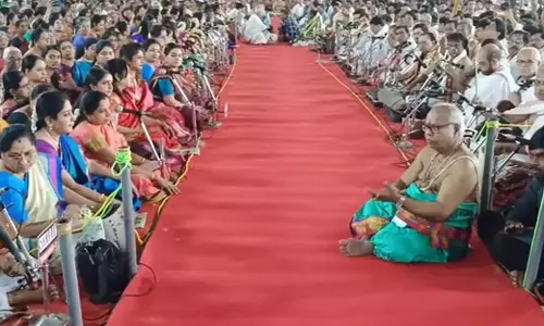 Thiruvaiyaru में पंचरत्न कीर्तन गाकर श्री त्यागराज को संगीतमय श्रद्धांजलि