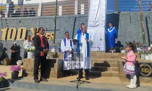 Nagaland : टेनिंग विलेज बैपटिस्ट चर्च ने ईसाई धर्म के 100 वर्ष पूरे होने का जश्न मनाया Nagaland : टेनिंग विलेज बैपटिस्ट चर्च ने ईसाई धर्म के 100 वर्ष पूरे होने का जश्न मनाया