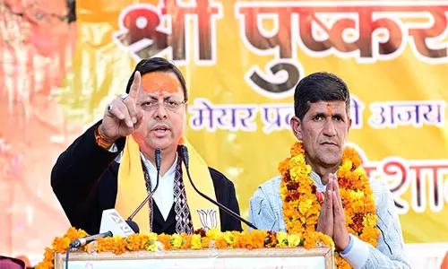 CM धामी ने आगामी नगर निकाय चुनावों के लिए अल्मोड़ा में प्रचार किया