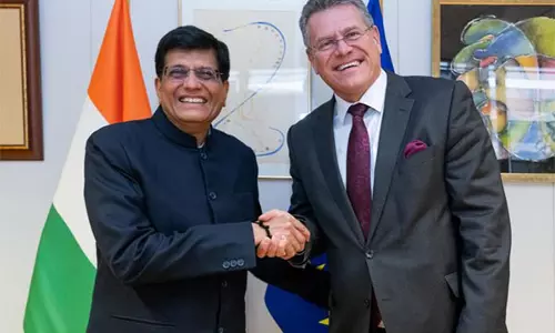 Piyush Goyal ने ब्रुसेल्स यात्रा के दौरान यूरोपीय संघ के व्यापार आयुक्त के साथ मुक्त व्यापार समझौते पर चर्चा की