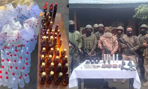 Manipur पुलिस ने अलग-अलग अभियानों में अवैध शराब और हथियारों का जखीरा जब्त किया