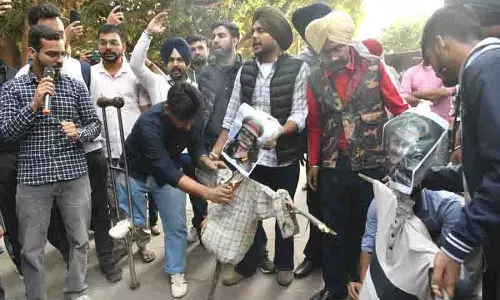 उपराष्ट्रपति का पुतला जलाने पर PU के शोधार्थियों को नोटिस