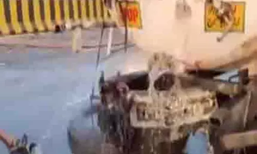 Indore में अमोनिया घोल ले जा रहे टैंकर में रिसाव, यातायात किया गया डायवर्ट
