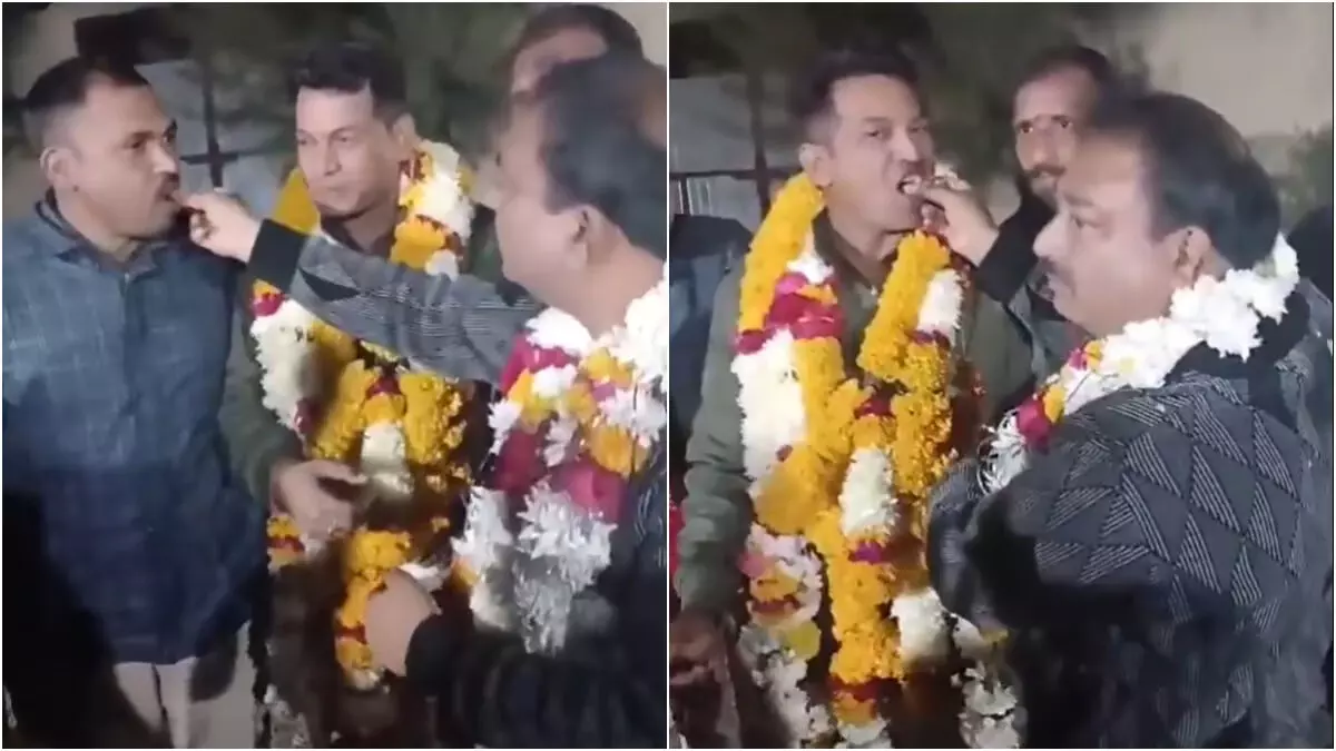 आपराधिक रिकॉर्ड वाले व्यक्ति के साथ जन्मदिन मनाने पर 2 पुलिसकर्मी निलंबित, VIDEO वायरल