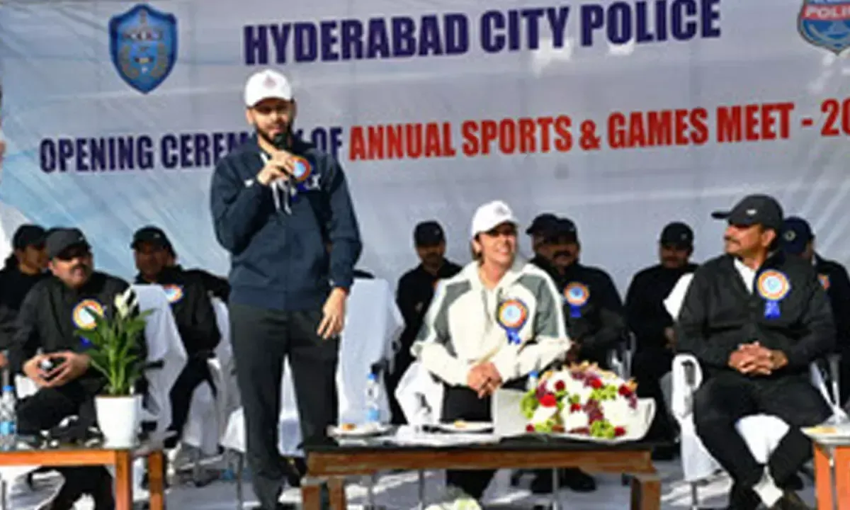 Hyderabad सिटी पुलिस स्पोर्ट्स और गेम्स मीट गोशाला महल स्टेडियम में शुरू हुई