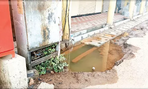 ferry प्वाइंट के पास जमा पानी से यात्रियों-दुकानदारों के स्वास्थ्य संबंधी चिंताएं बढ़ी