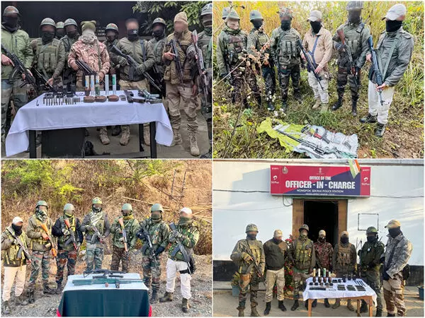 सेना, पुलिस ने Manipur के 4 जिलों से हथियार और गोला-बारूद बरामद किया