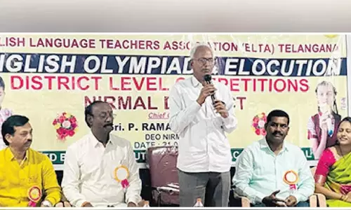 Telangana: ईएलटीए ने निर्मल में अंग्रेजी ओलंपियाड का आयोजन किया