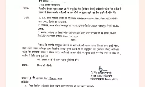 रिटर्निंग ऑफिसर के आदेश पर सफाई