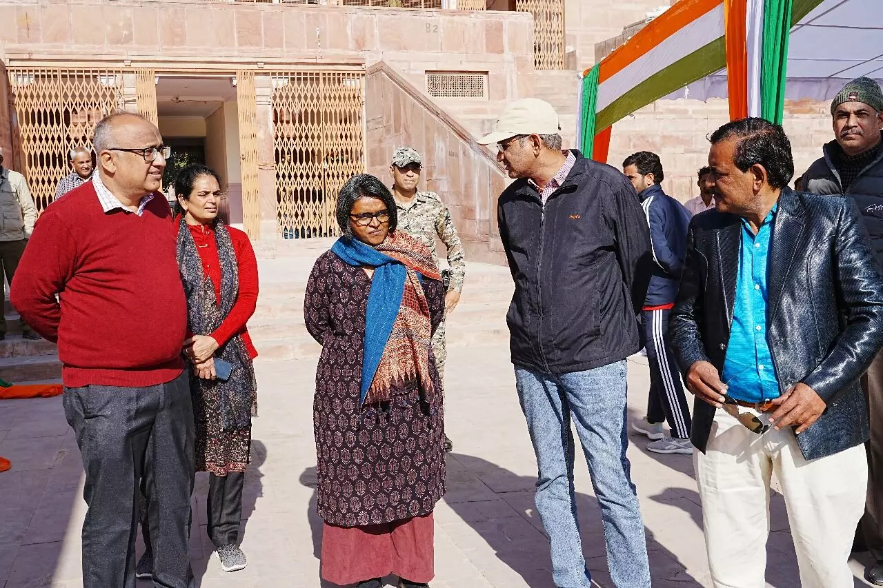 Bikaner: गणतंत्र दिवस समारोह का पूर्वाभ्यास जिला कलेक्टर एवं पुलिस अधीक्षक निरीक्षण