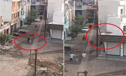 Indore:   रिहायशी इलाके में घुसा तेंदुआ,लोगों ने भागकर बचाई जान