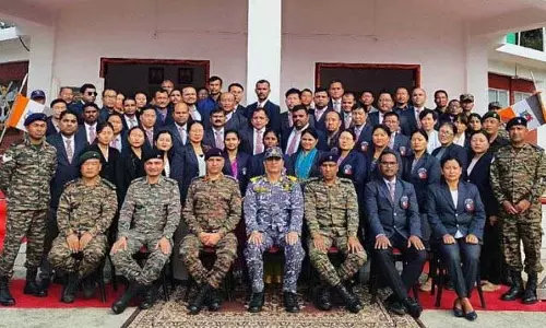 Nagaland : आईओ राजेश कुमार शर्मा ने सैनिक स्कूल पुंगलवा का दौरा किया