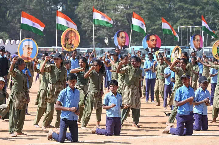 गणतंत्र दिवस के समारोह के लिए शहर का मानेकशॉ परेड ग्राउंड पूरी तरह से तैयार