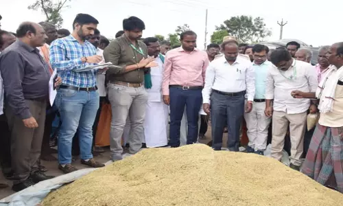 Tamil Nadu: केंद्रीय टीम ने नमी की मात्रा का मूल्यांकन करने के लिए कुड्डालोर डीपीसी का निरीक्षण किया Tamil Nadu: केंद्रीय टीम ने नमी की मात्रा का मूल्यांकन करने के लिए कुड्डालोर डीपीसी का निरीक्षण किया