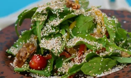 ऐमारैंथ अखरोट सलाद रेसिपी ऐमारैंथ अखरोट सलाद रेसिपी