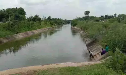 जगतियाल में किसान 50 फीट गहरी SRSP नहर में गिरा
