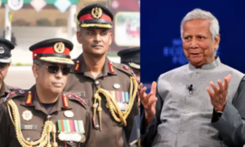 Bangladeshi media ने बॉर्डर गार्ड प्रमुख की भारत यात्रा को गुप्त रखने के लिए यूनुस सरकार की आलोचना की Bangladeshi media ने बॉर्डर गार्ड प्रमुख की भारत यात्रा को गुप्त रखने के लिए यूनुस सरकार की आलोचना की