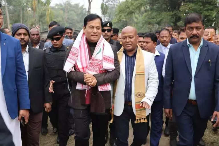 Assam :  बीजेपी संविधान गौरव अभियान में मंत्री सर्बानंद सोनोवाल