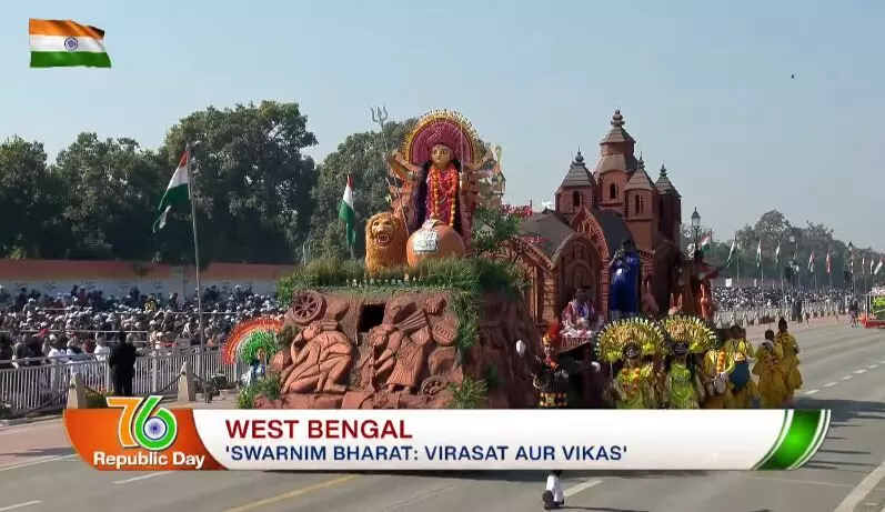 West Bengal की झांकी में विरासत और ग्रामीण सशक्तिकरण का जश्न मनाया गया