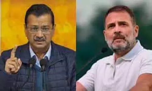 AAP के नए प्रचार पोस्टर में राहुल गांधी को बेईमान सूची में दिखाया गया