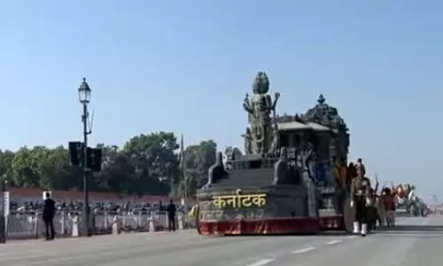 Karnataka की गणतंत्र दिवस की झांकी में लक्कुंडी के कलात्मक मंदिरों को दर्शाया