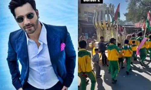 गणतंत्र दिवस पर बच्चों को गर्व से मार्च करते हुए देखकर Varun Dhawan ने बॉर्डर 2 की झलक दिखाई