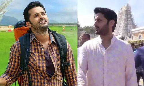 स्टार हीरो नितिन ने अपने पत्नी और बेटे के साथ तिरुमाला के दर्शन किए: Video वायरल