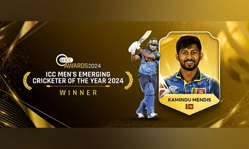कामिंडू मेंडिस को ICC पुरुष इमर्जिंग क्रिकेटर ऑफ द ईयर का खिताब मिला कामिंडू मेंडिस को ICC पुरुष इमर्जिंग क्रिकेटर ऑफ द ईयर का खिताब मिला
