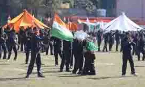 DSEK ने देशभक्ति के जोश के साथ गणतंत्र दिवस मनाया, जिसमें भारी भागीदारी रही