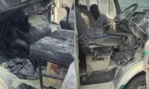 Bareilly: एंबुलेंस में अचानक आग लगने से मची अफरा-तफरी