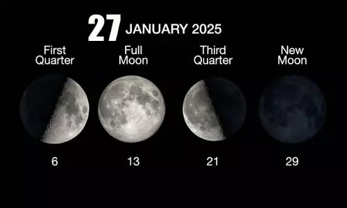 Moon Phase: अपने चंद्र चक्र के वानिंग क्रिसेंट चरण में, 3% प्रकाशित Moon Phase: अपने चंद्र चक्र के वानिंग क्रिसेंट चरण में, 3% प्रकाशित