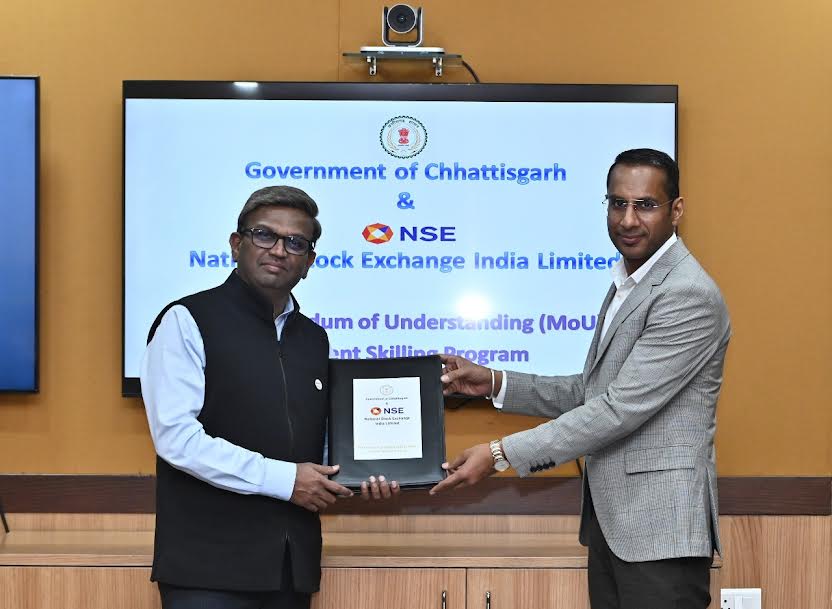 NSE और छत्तीसगढ़ सरकार ने छात्र कौशल विकास कार्यक्रम में समझौता ज्ञापन पर किए हस्ताक्षर
