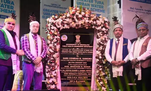 Meghalaya : तुरा में 398 करोड़ रुपये की जलापूर्ति योजना की आधारशिला रखी Meghalaya : तुरा में 398 करोड़ रुपये की जलापूर्ति योजना की आधारशिला रखी