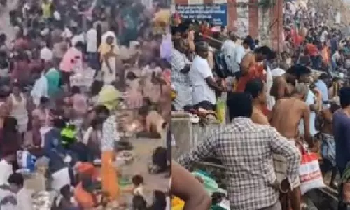 Tamil Nadu: अमावस्या पर रामेश्वरम और इरोड के पवित्र स्थलों पर उमड़ी श्रद्धालुओं की भीड़
