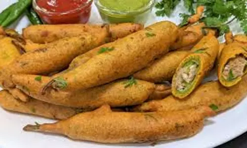 Rajasthani style try करे हरी मिर्च का भरवां पकोड़ा