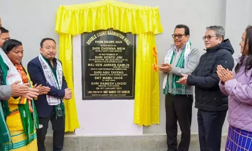 Arunachal प्रदेश में डबल कोर्ट बैडमिंटन हॉल का शुभारंभ Arunachal प्रदेश में डबल कोर्ट बैडमिंटन हॉल का शुभारंभ