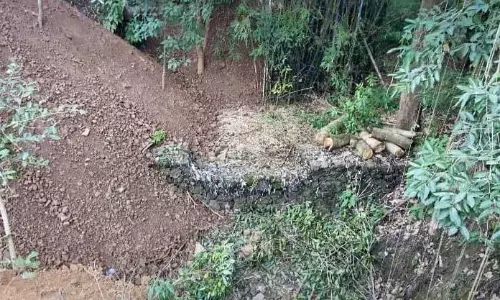 Himachal: वन नाले में मलबा डालने से घरों और जल स्रोतों को खतरा Himachal: वन नाले में मलबा डालने से घरों और जल स्रोतों को खतरा