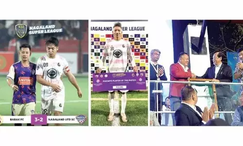 बराक FC ने एनएसएल के पहले मैच में नागालैंड यूनाइटेड एससी को 3-2 से हराया बराक FC ने एनएसएल के पहले मैच में नागालैंड यूनाइटेड एससी को 3-2 से हराया