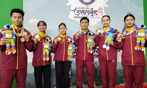 Manipur की वुशु टीम ने 38वें राष्ट्रीय खेलों में शानदार प्रदर्शन करते हुए