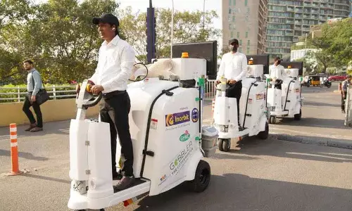 Hyderabad ने शहरी स्वच्छता के लिए एक CSR पहल ‘स्पार्कलिंग साइबराबाद’ की शुरुआत की Hyderabad ने शहरी स्वच्छता के लिए एक CSR पहल ‘स्पार्कलिंग साइबराबाद’ की शुरुआत की