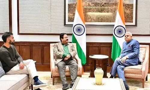 राजीव शुक्ला और विराट कोहली ने उपराष्ट्रपति जयदीप धनखड़ से मुलाकात की राजीव शुक्ला और विराट कोहली ने उपराष्ट्रपति जयदीप धनखड़ से मुलाकात की