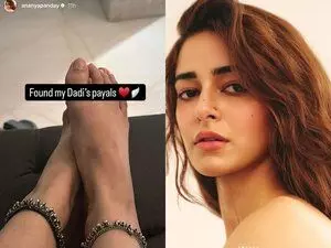 Ananya Panday ने अपनी ‘दादी’ की पायल पहने हुए अपनी तस्वीर शेयर की