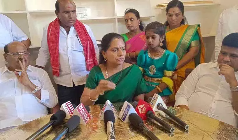 बीआरएस MLC Kavitha ने कहा, कांग्रेस शासन ने तेलंगाना को एक सदी पीछे धकेल दिया