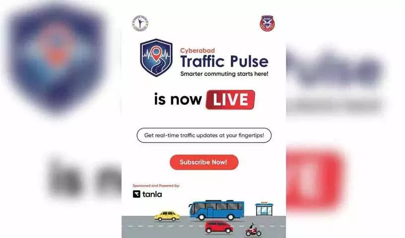 Cyberabad Traffic Police अब आपके मोबाइल फोन पर लाइव ट्रैफिक अपडेट भेजेगी