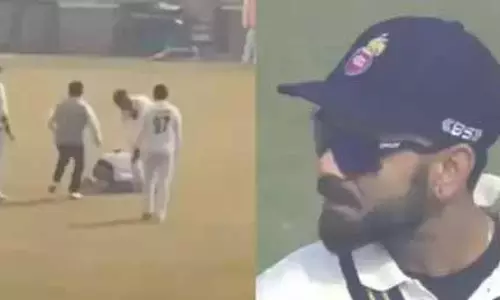Virat Mania: रणजी ट्रॉफी मैच के दौरान कोहली से मिलने के लिए प्रशंसक ने सुरक्षा घेरा तोड़ा