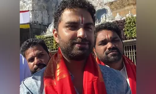 विश्वक सेन ने Laila की रिलीज से पहले तिरुमाला मंदिर में आशीर्वाद लिया