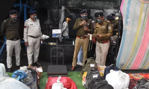रायपुर : एक क्विंटल गांजा को नष्ट किया गया रायपुर : एक क्विंटल गांजा को नष्ट किया गया
