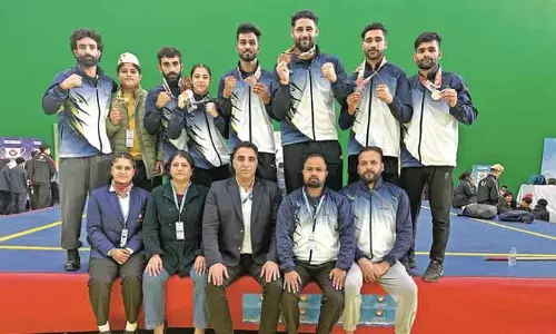 जम्मू-कश्मीर वुशू टीम ने 38वें राष्ट्रीय खेलों में पुरुष सांडा में दूसरा स्थान हासिल किया